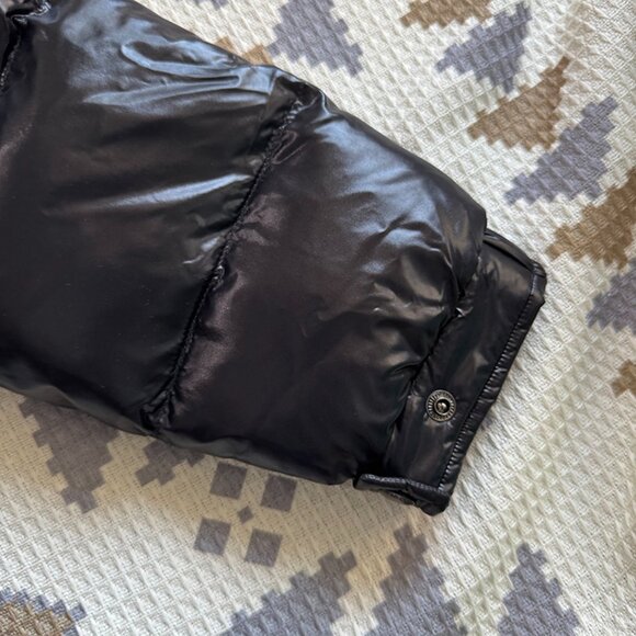 Black Shiny Warm Down Jacket Moncler - Picture 3 of 9